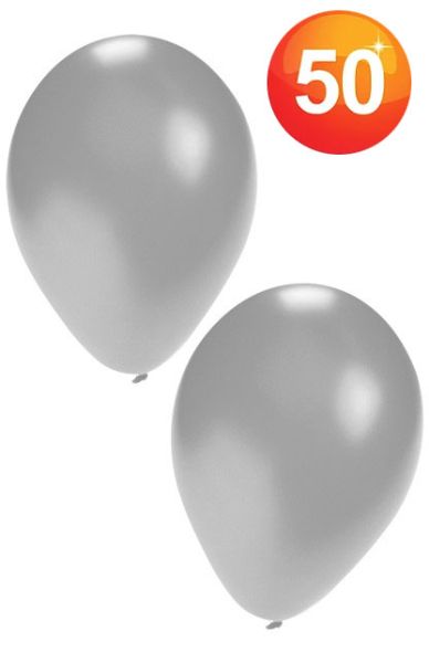 50 quality and solid silver balloons