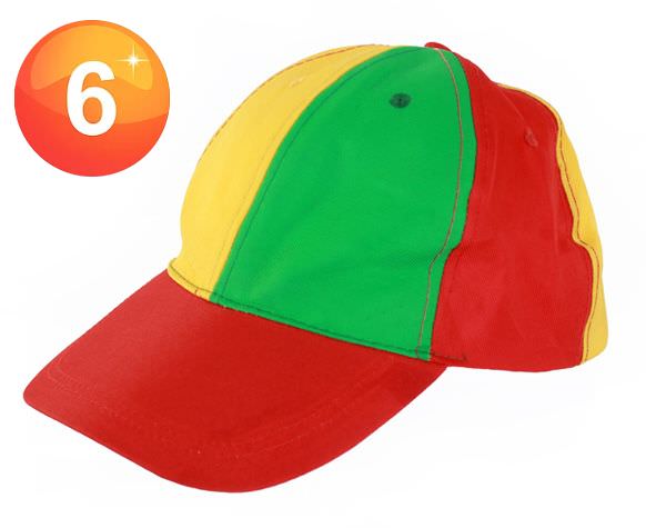 Cap red yellow green
