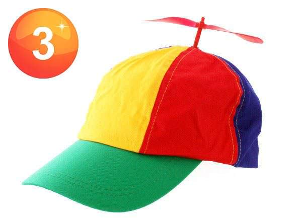 Baseball cap with propeller