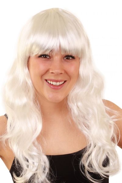 Ladies wig long style hair white