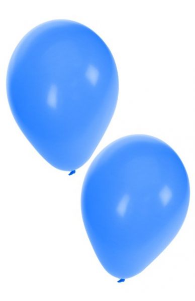 Blue helium balloons