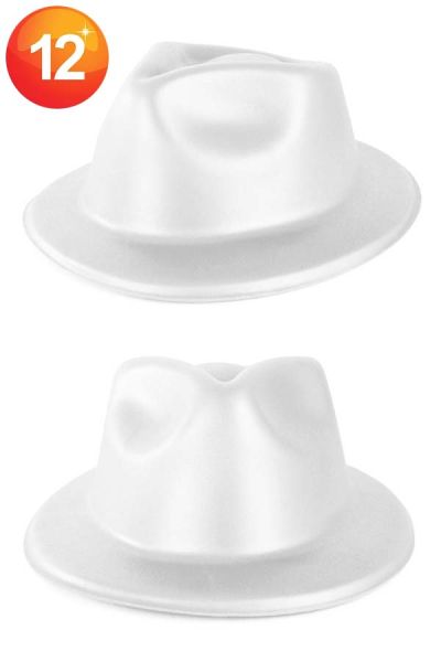 White fedora dress up hats