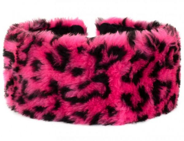 Headband leopard print pink