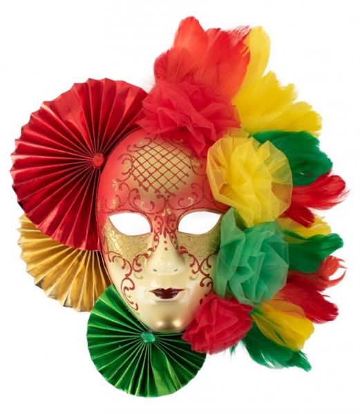 Decoration mask red yellow green