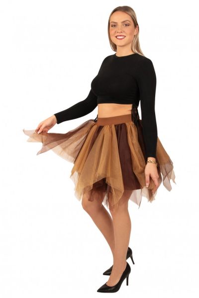 Petticoat Steampunk brown tulle points