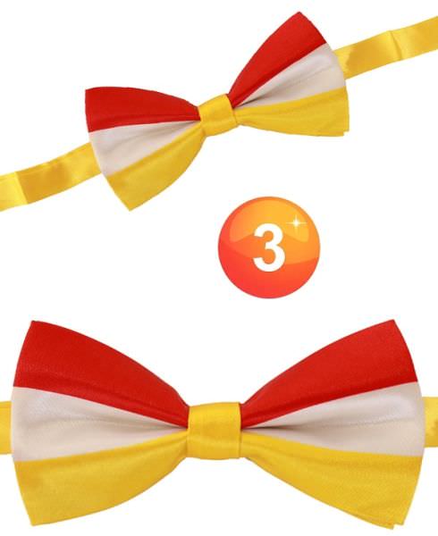 bow tie red white yellow