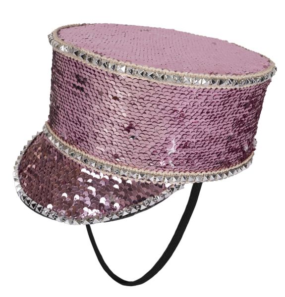 Fanfare hat pink sequins