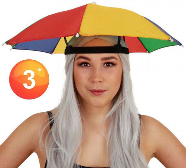 Head umbrella red yellow green blue