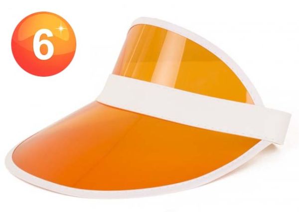 Orange sun visor transparent