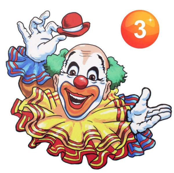 Window sticker cheerful clown