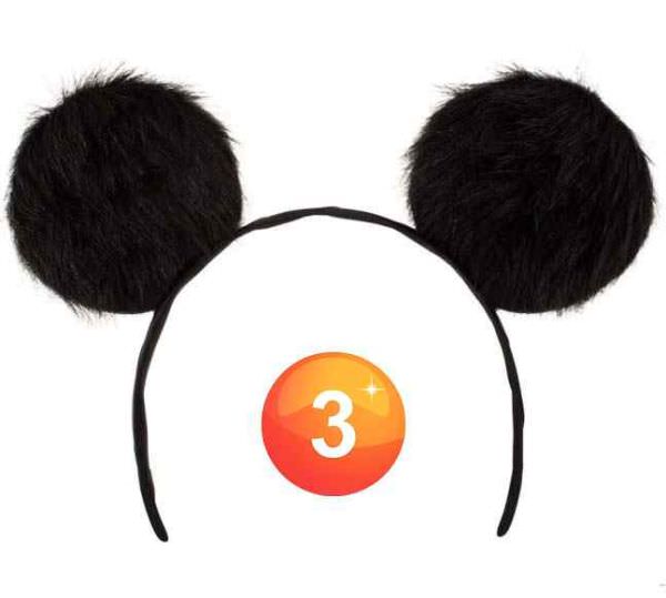 Diadem black ears plush