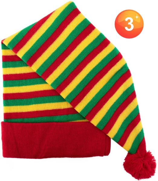 Sleeping cap red yellow green striped
