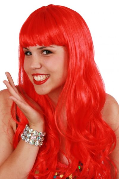 Ladies wig long style hair red sensation