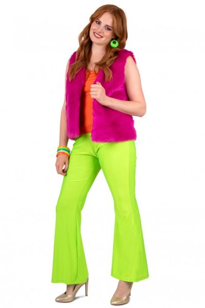 Diva Disco Flared pants neon green