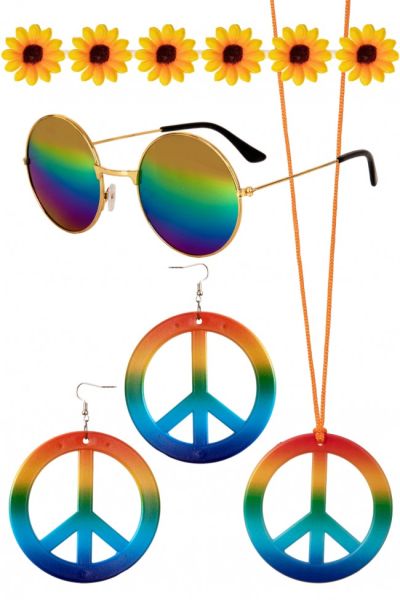 Hippie costume accessories set