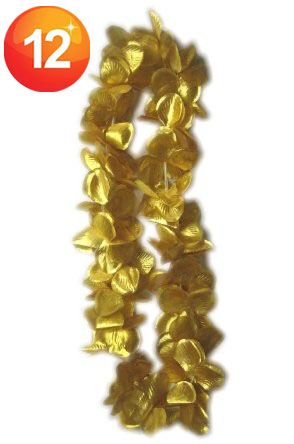 Hawaii necklace gold garland 12 pieces