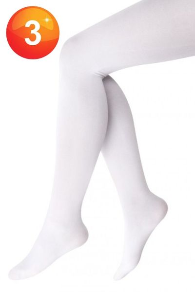 Tights white with fly