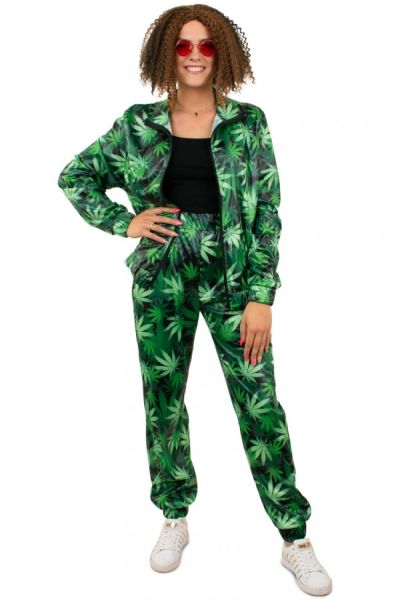 Tracksuit Cannabis leaf print Ladies