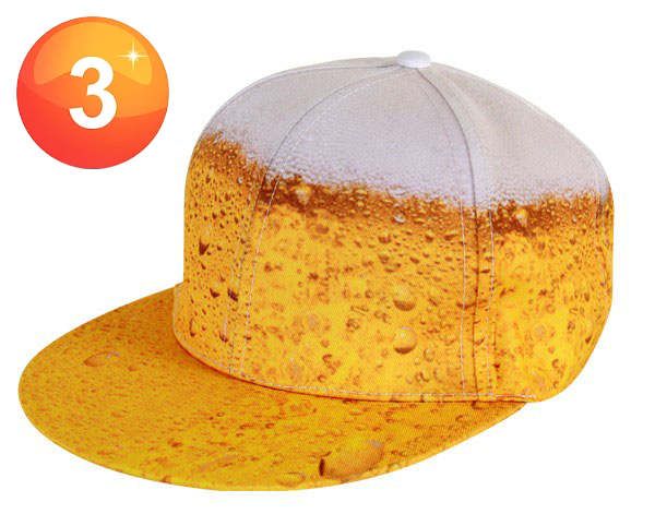 Beer print baseball cap
