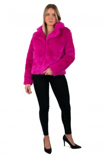 Carnival jacket ladies fluo neon purple fur