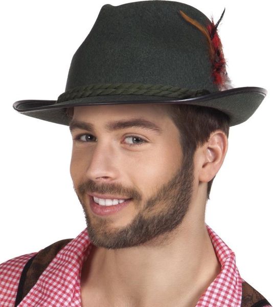 Tyrolean hat moss green hunter hat