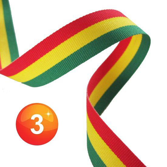 Medal ribbon red yellow green