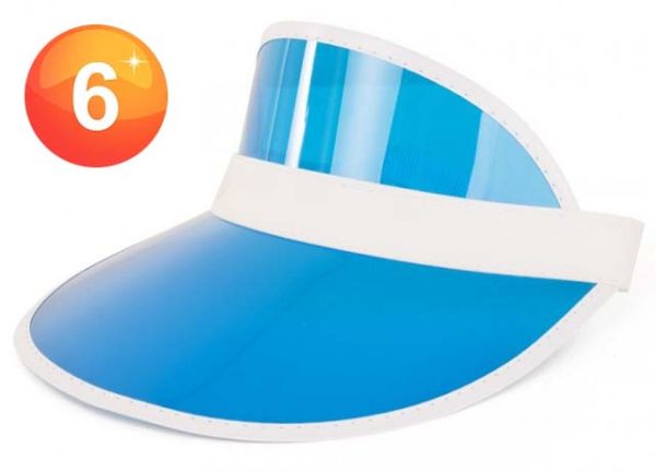 Blue sun visor transparent