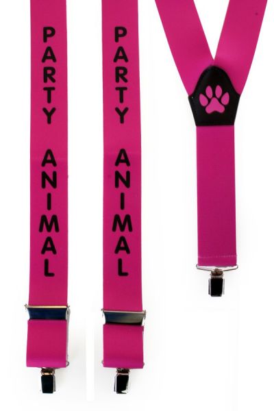 Suspenders Pink Party Animal