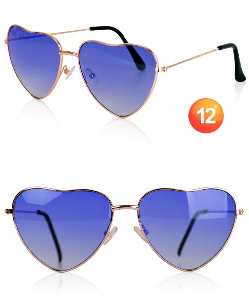 Heart Shaped Sunglasses blue