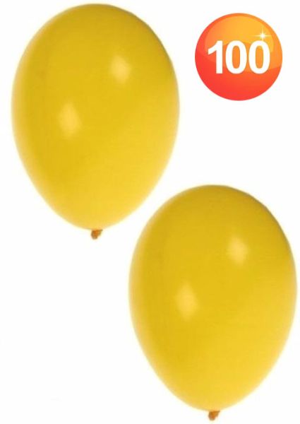 Helium balloons Yellow 100 pieces