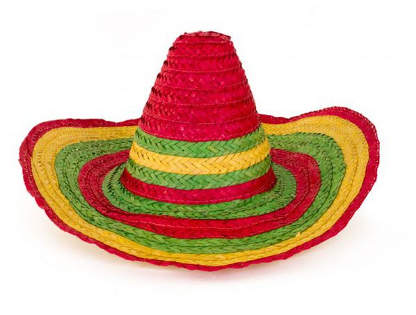 Mexican colorful straw hat