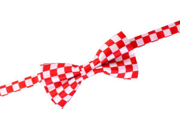 Bow tie red white checkered