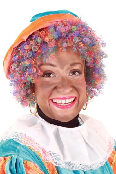 Cheerful rainbow wig crucible