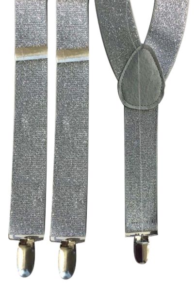 Suspenders lurex silver