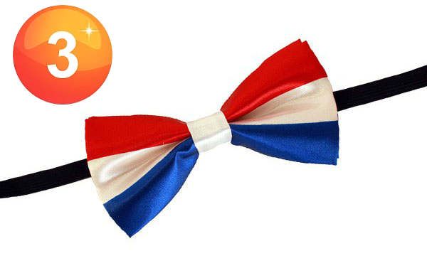 Bow tie satin red white blue