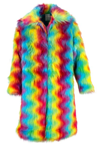 Festival Lady Coat neon colours wave