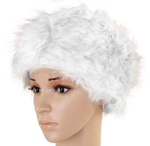 Fur hat white