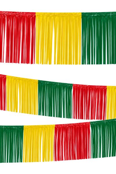 PVC strings of foil garland red yellow green