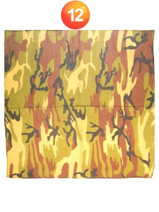 Bandana handkerchief with camouflage