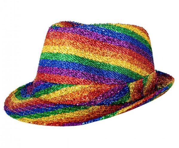 Rainbow Glitter hat