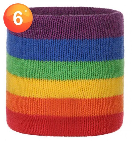 Sweatbands rainbow colours