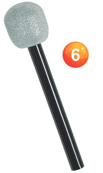 Silver fake microphones