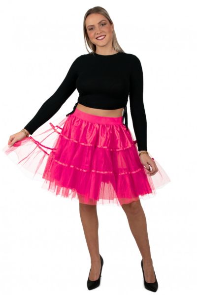 50s High School Petticoat Neon Pink
