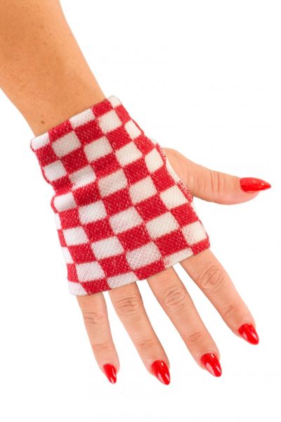 Wristbands red white checkered
