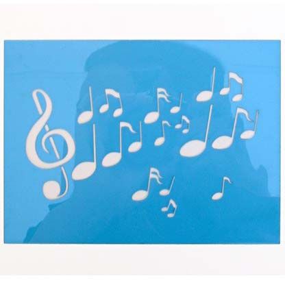Paint template musical notes 12x16cm