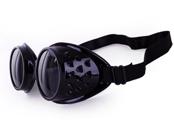Steampunk goggles glasses black