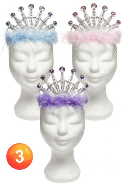 Crown silver with colored boa edge