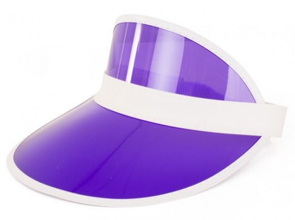 Purple sun visor transparent