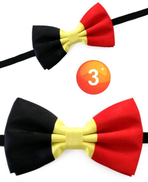 Bow tie satin flag Belgium