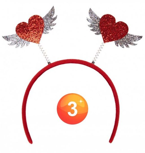 Diadem hearts with wings